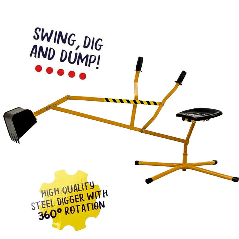 Toylogical Metal Sand Digger Sandpit Toy with Rubber Grips 115cm