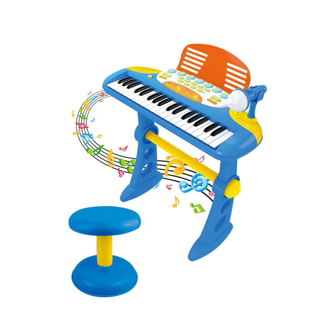 Kids Electronic Keyboard with Microphone 31 Keys Blue