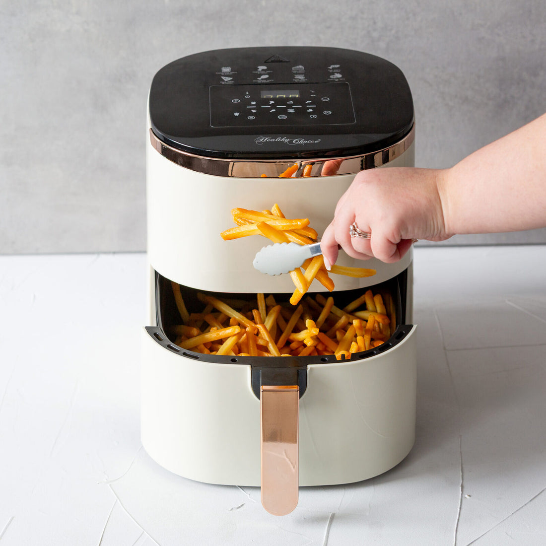 Healthy Choice 7L Digital Air Fryer 1400W 8 Programs Cream
