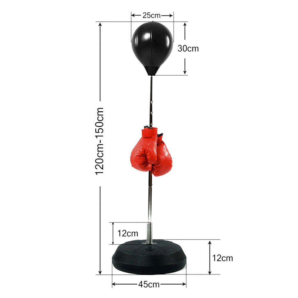 Free Standing Boxing Set with Punching Ball and Gloves Height Adjustable