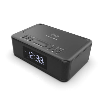 Wireless Charging Alarm Clock FM Radio 10W