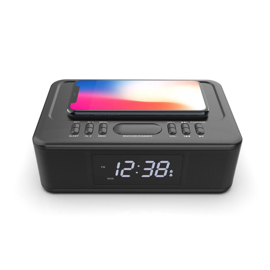 Wireless Charging Alarm Clock FM Radio 10W
