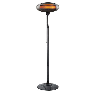 Outdoor Electric Patio Heater 2000W Adjustable Height Black