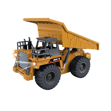 Remote Control Dump Truck Die-Cast RC Toy 30m Range USB Rechargeable