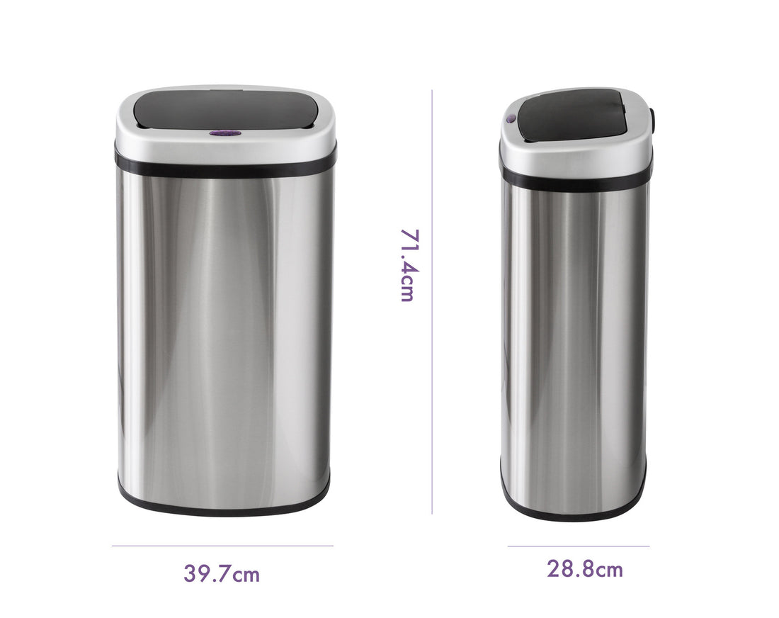 Devanti 60L Motion Sensor Bin Stainless Steel