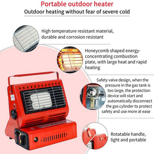 Portable Butane Gas Heater Cooker with Piezo Ignition 13,000 BTU
