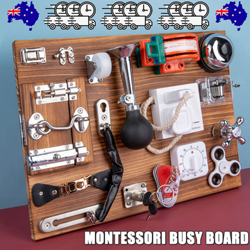 Kids Sensory Activity Board Busy Board Montessori Style Learning Toy