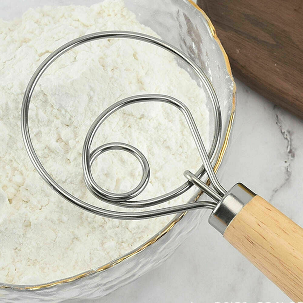 Stainless Steel Dough Whisk 33cm Danish Design for Bread Baking