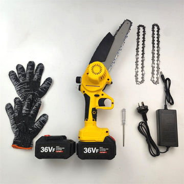 Yellow Mini Chainsaw 8 inch Bar 1kg Lightweight