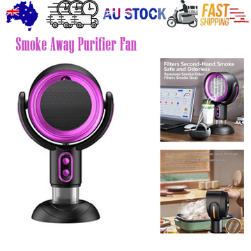 Smoke Away Portable Air Purifier Removes Smoke and Odors Purple