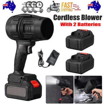 Cordless Leaf Blower 1050W Brushless Turbo Jet Fan with 2 Batteries