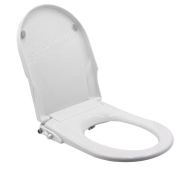 Vortaz Bidet Toilet Seat Dual Nozzle Spray D-Cover White