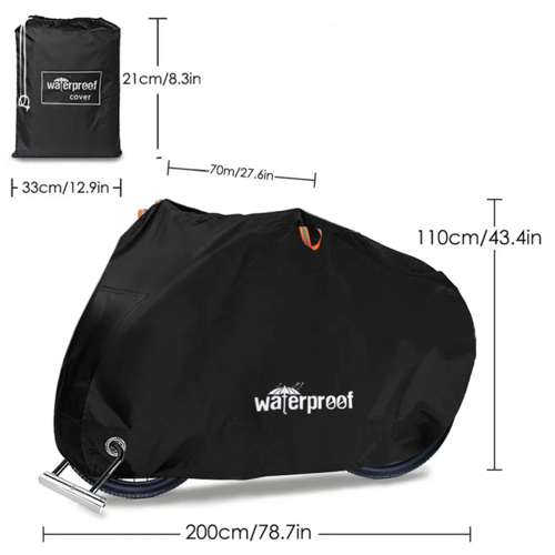 Heavy Duty Waterproof Bike Cover 210D Oxford Fabric UV Protection