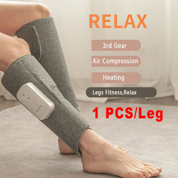 Vortaz Heated Leg and Calf Massager Air Compression USB Charging White