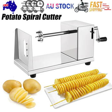 Stainless Steel Potato Twister Spiral Slicer with Crank