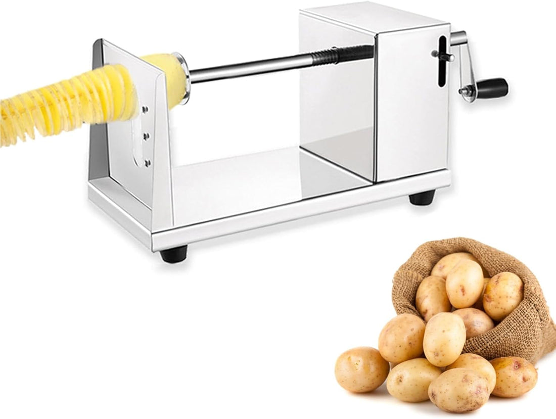 Stainless Steel Potato Twister Spiral Slicer with Crank