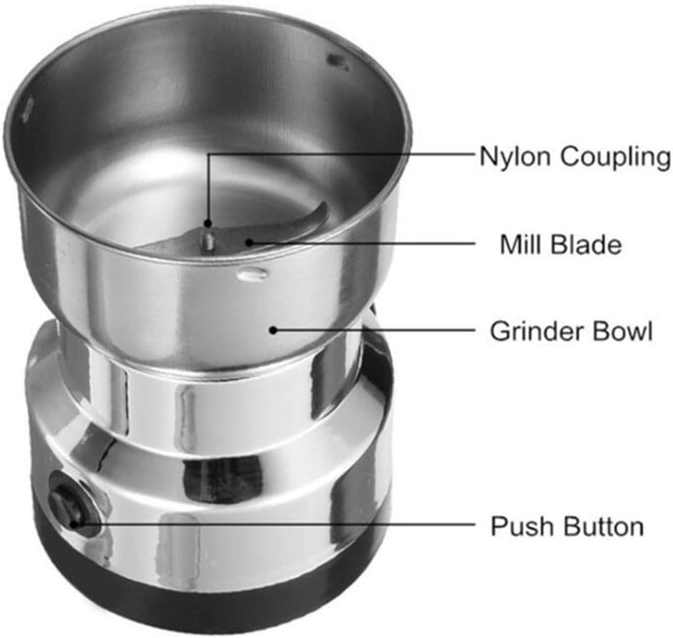 Stainless Steel Coffee Grinder 300ml Bean and Spice