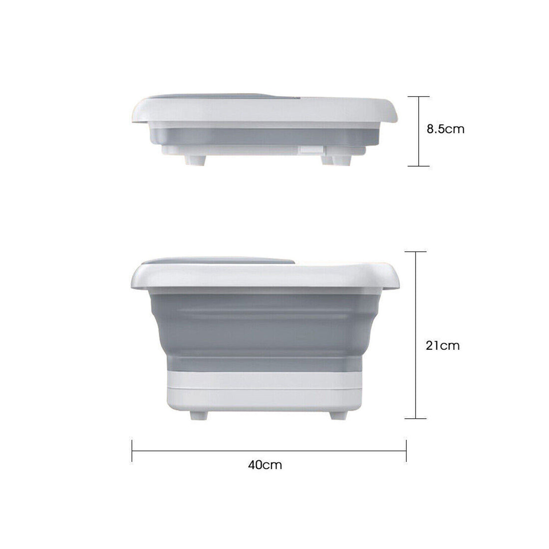 Vortaz Electric Foot Spa Bath with Heat Therapy Pedicure Grey