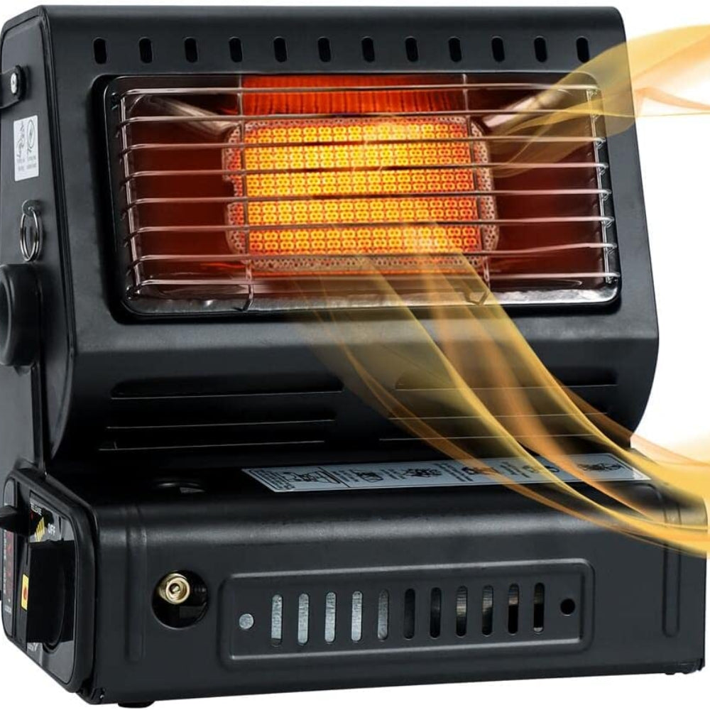 Camping Portable Butane Gas Heater Black