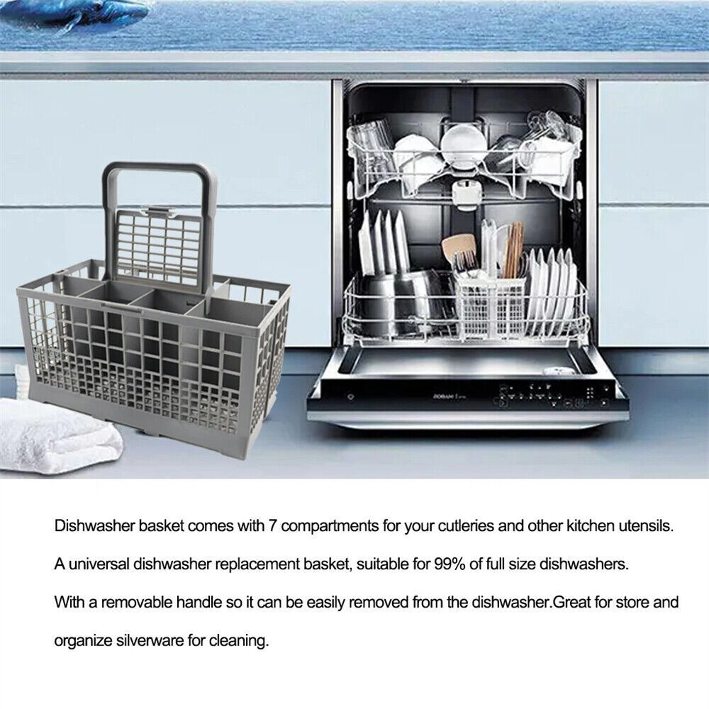 Dishlex Dishwasher Cutlery Basket 7 Compartment 240mm Reinforced