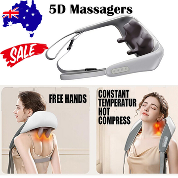 Goletsure Neck and Shoulder Massager with Heat Deep Kneading Grey