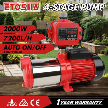 Etosha 2000W 4-Stage Tank Pressure Pump Garden Irrigation