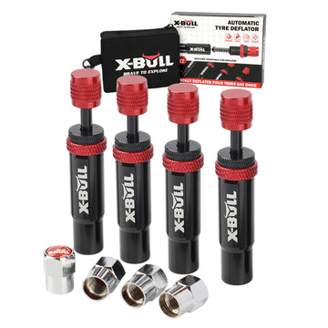 X-BULL 4pcs Tyre Deflators Quick Adjustable 10-30 PSI Stainless Steel