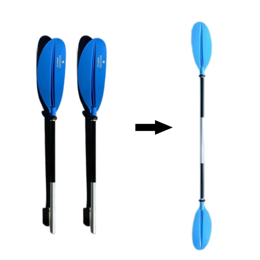 2-Piece Adjustable Kayak Paddle Split Shaft 222cm Blue