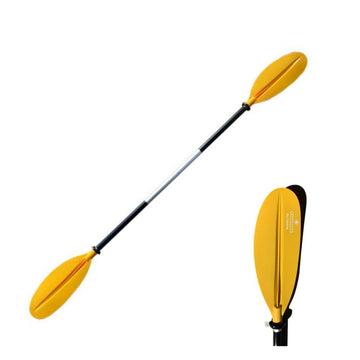 2-Piece Adjustable Kayak Paddle Split Shaft 222cm Yellow