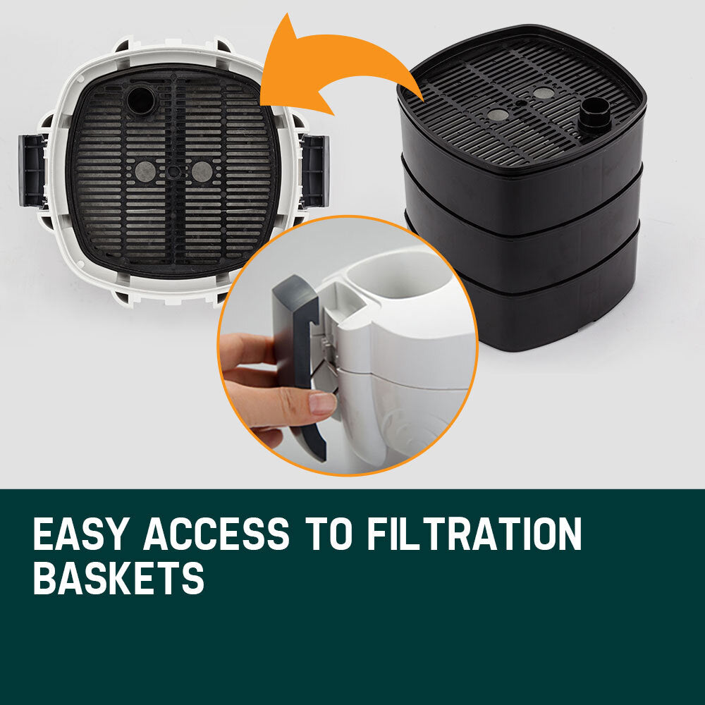 PROTEGE External Canister Aquarium Filter 1250L/H for Ponds and Tanks