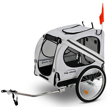 Tag Along Pet and Cargo Bike Trailer for Dogs Grey