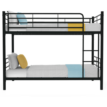 Kingston Slumber King Single Metal Bunk Bed 2-in-1 Convertible Dark Grey