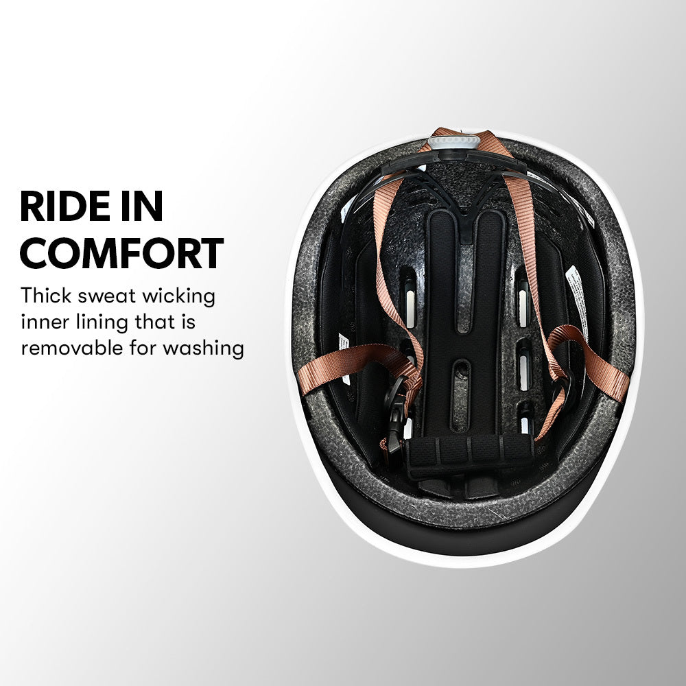 Valk Retro Bike Helmet ABS Shell Jet Black