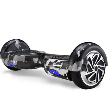 Bullet Gen III Hoverboard 6.5 inch Wheels LED Lights Camo Grey