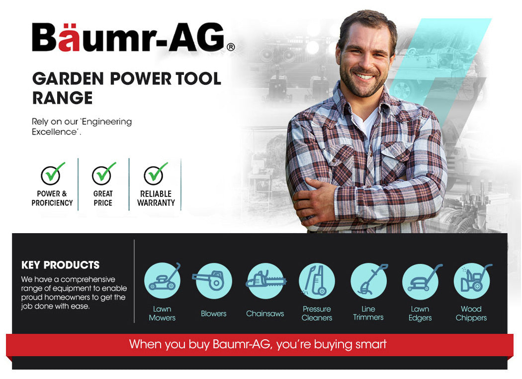Baumr-AG 3-in-1 Petrol Leaf Blower Vac Mulcher 24cc 322km/h