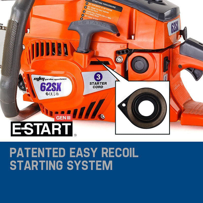 MTM Commercial Chainsaw 22 Bar E-Start Tree Pruning Top Handle