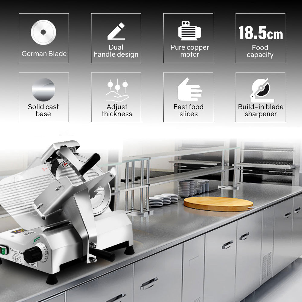 EuroChef 10 inch Commercial Meat Slicer StaySharp 320W