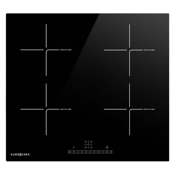 EuroChef Induction Cooktop 60cm 4 Zone 6800W Black