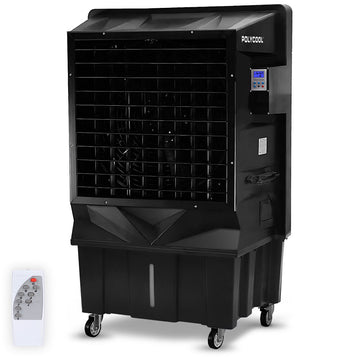 Polycool Evaporative Air Cooler Commercial Industrial Grade 130L 750W Black