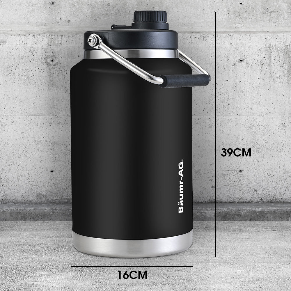 Baumr-AG Insulated Water Jug 3.8L Double Wall Stainless Steel Black