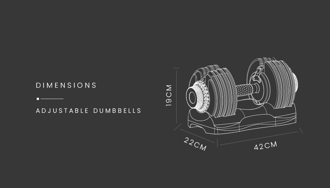 ATIVAFIT 32.5kg Adjustable Dumbbell Steel