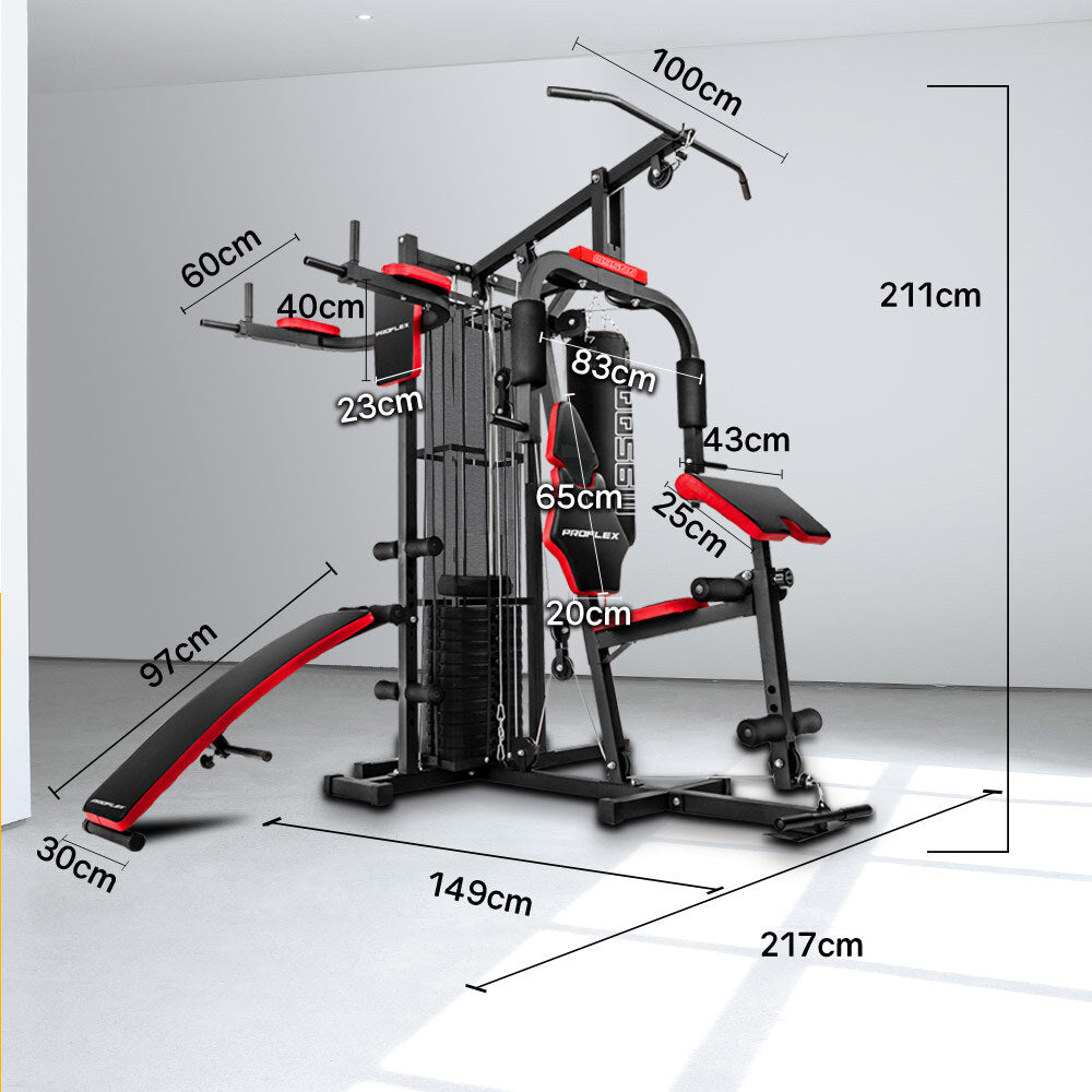 Proflex M9500 Multi-Station Home Gym 148lbs Weight Stack