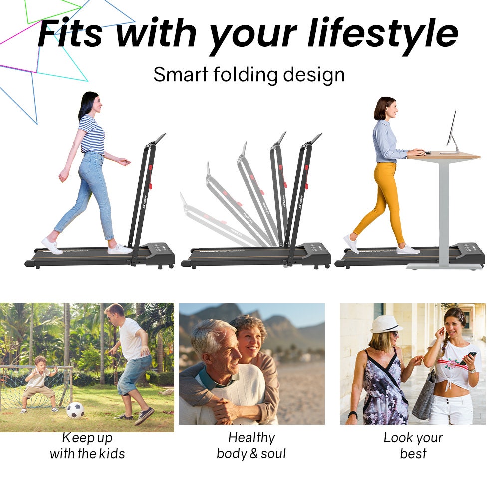 Proflex WalkFit Walking Pad Under Desk Treadmill Black
