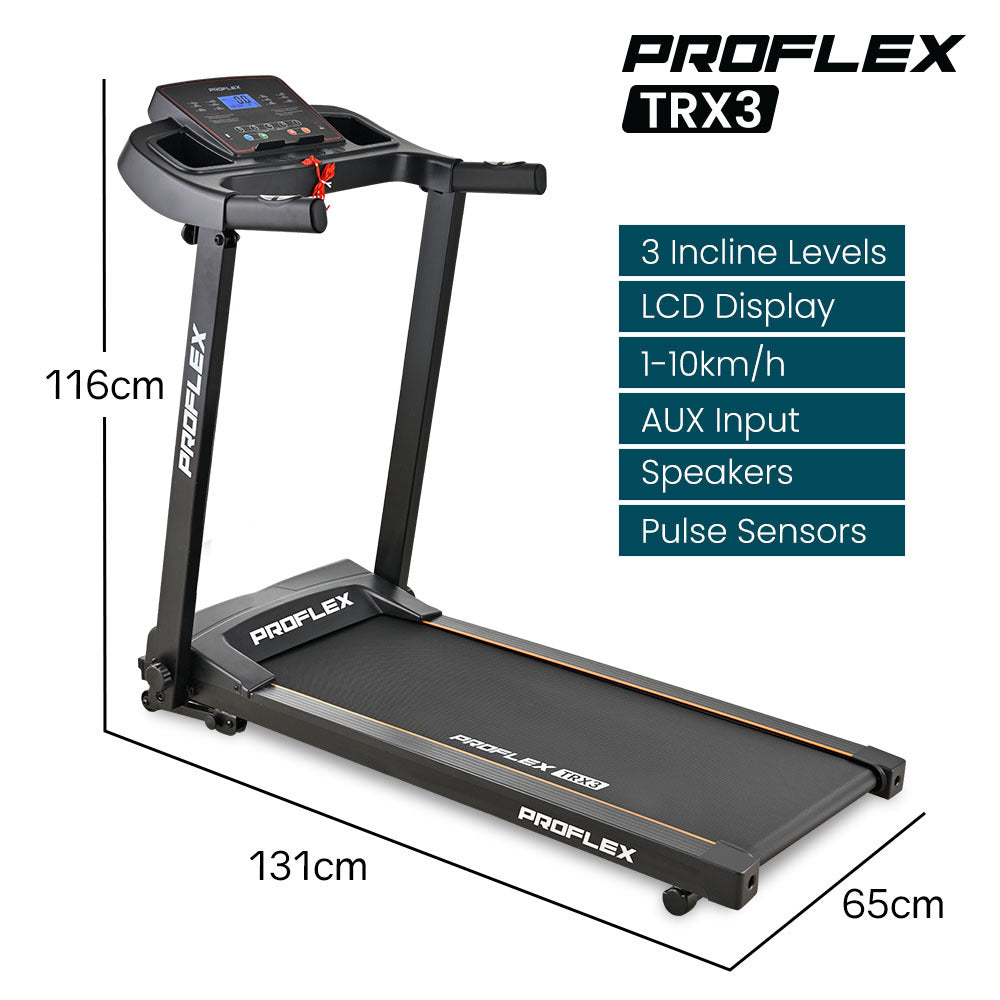 Proflex TRX3 Compact Foldable Treadmill 10km/h 2.5HP