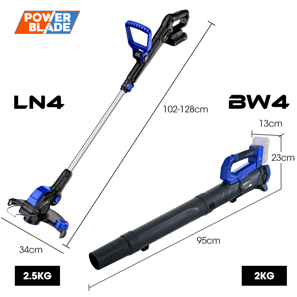 PowerBlade Cordless Leaf Blower and Line Trimmer Combo 20V 4.0Ah