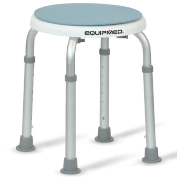 Equipmed Swivel Shower Stool 360 Rotating Seat Aluminum 120kg