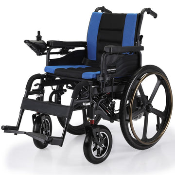 Equipmed Electric Wheelchair Folding 24V Lithium Battery Airline Approved 12km Range