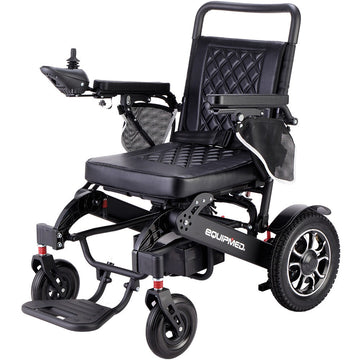 Equipmed Electric Wheelchair Long Range Airline Approved Aluminium Frame Lithium