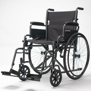 Equipmed Bariatric Wheelchair XL 51cm Seat 136kg Dark Grey Hammertone