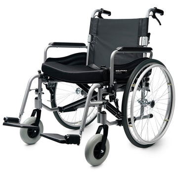 Equipmed Extra-Wide Bariatric Wheelchair 150kg 56cm Seat Black